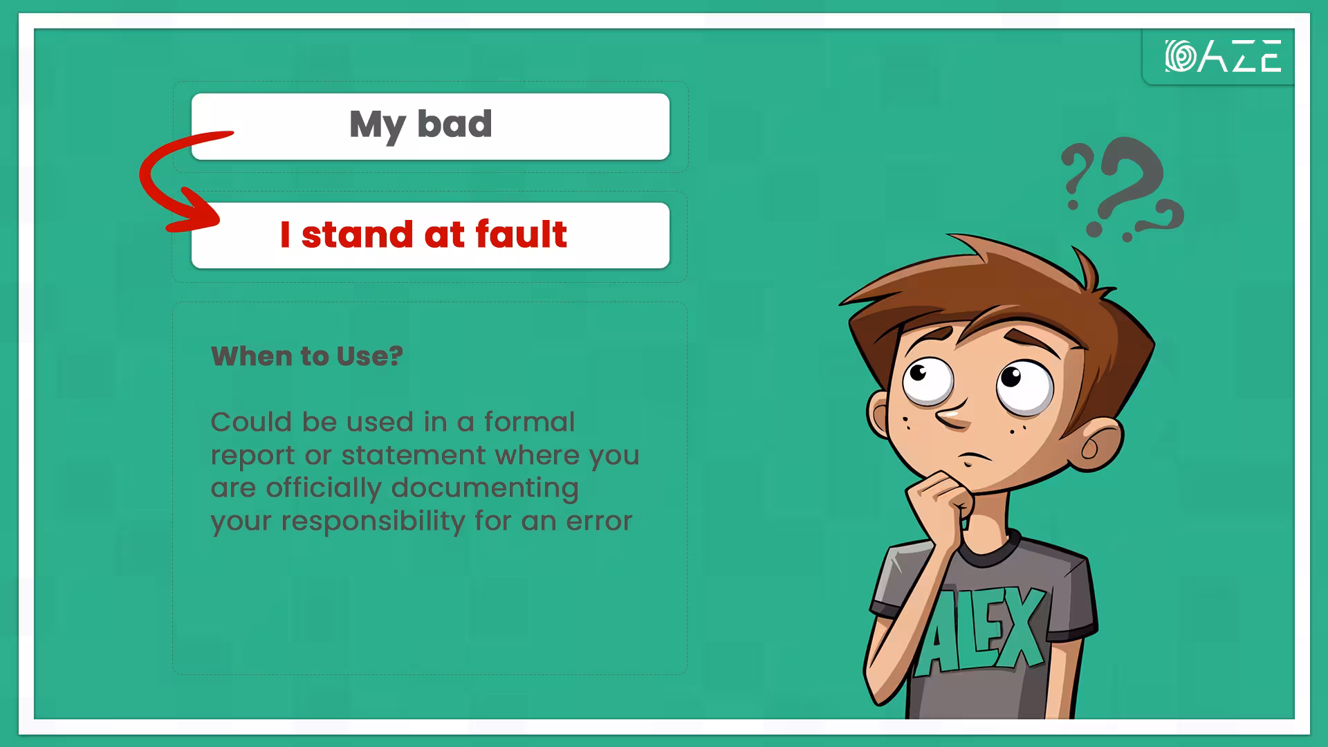 I stand at fault