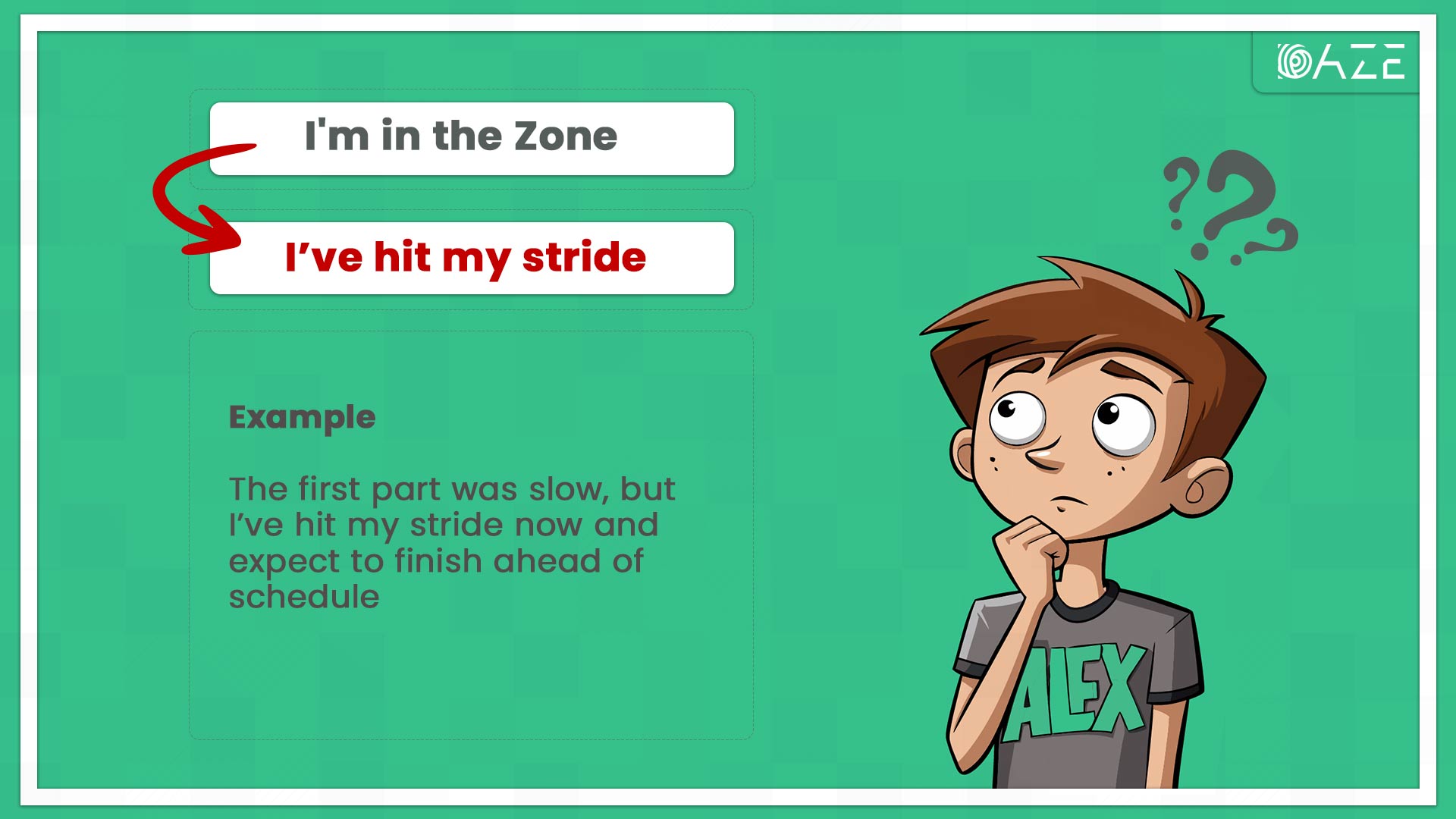 I’ve hit my stride