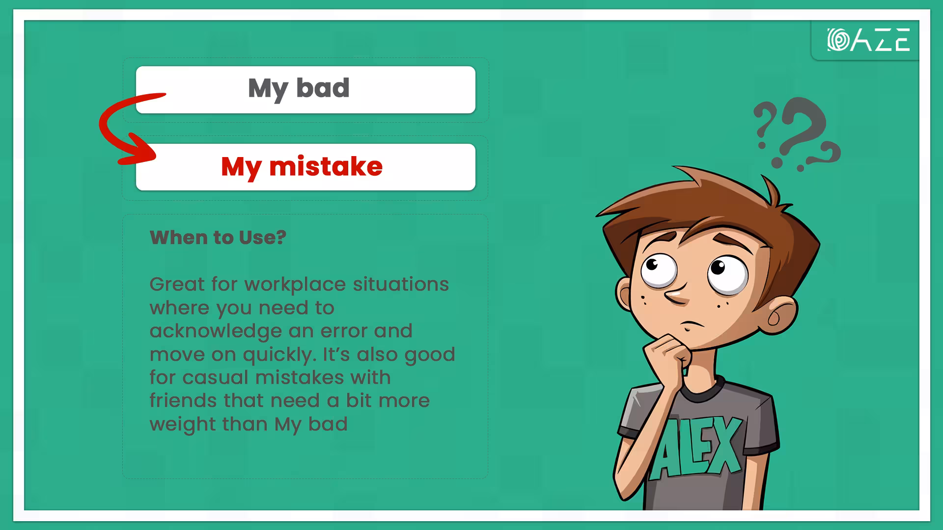 My mistake