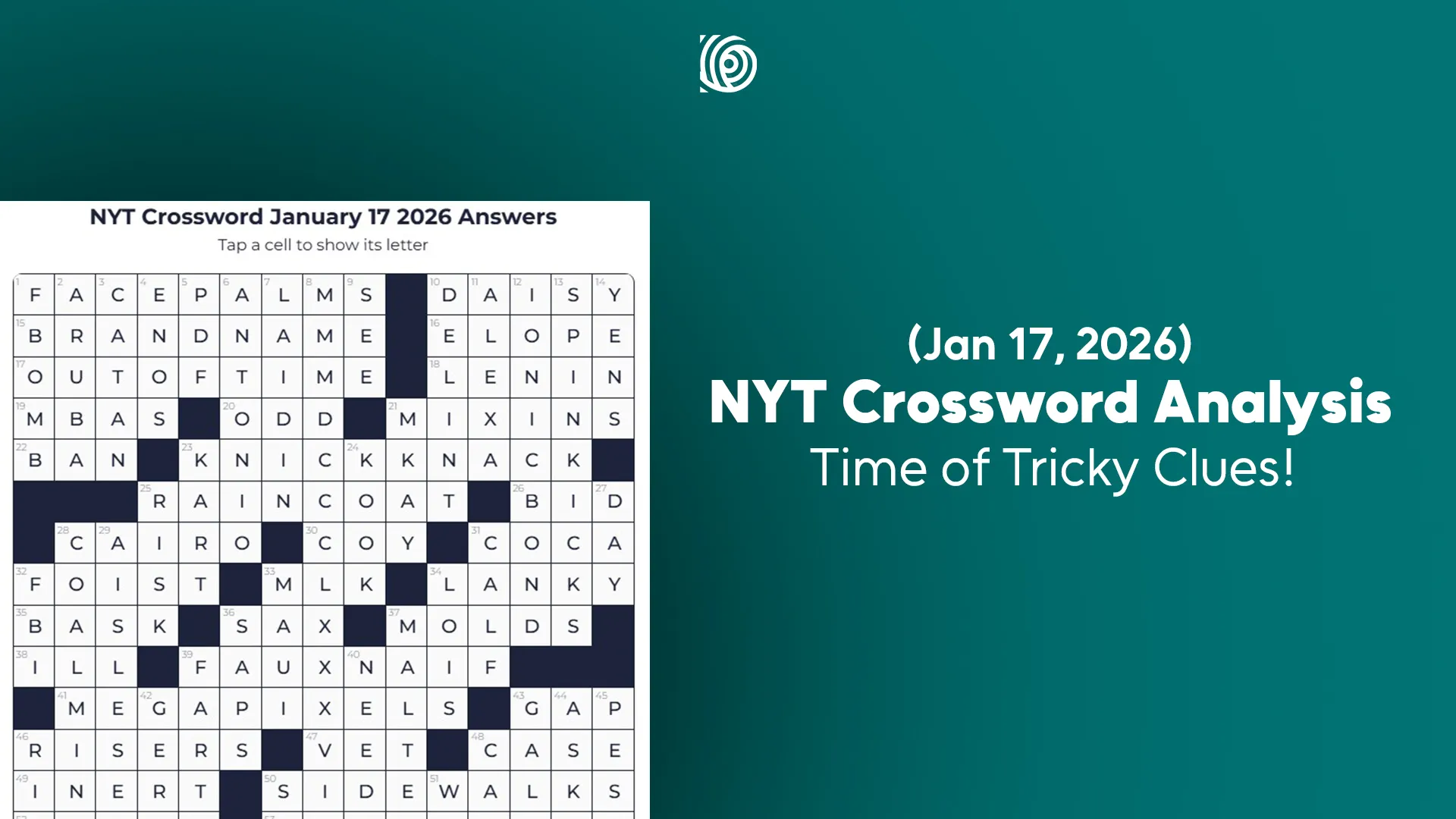 NYT Crossword Analysis Jan 17