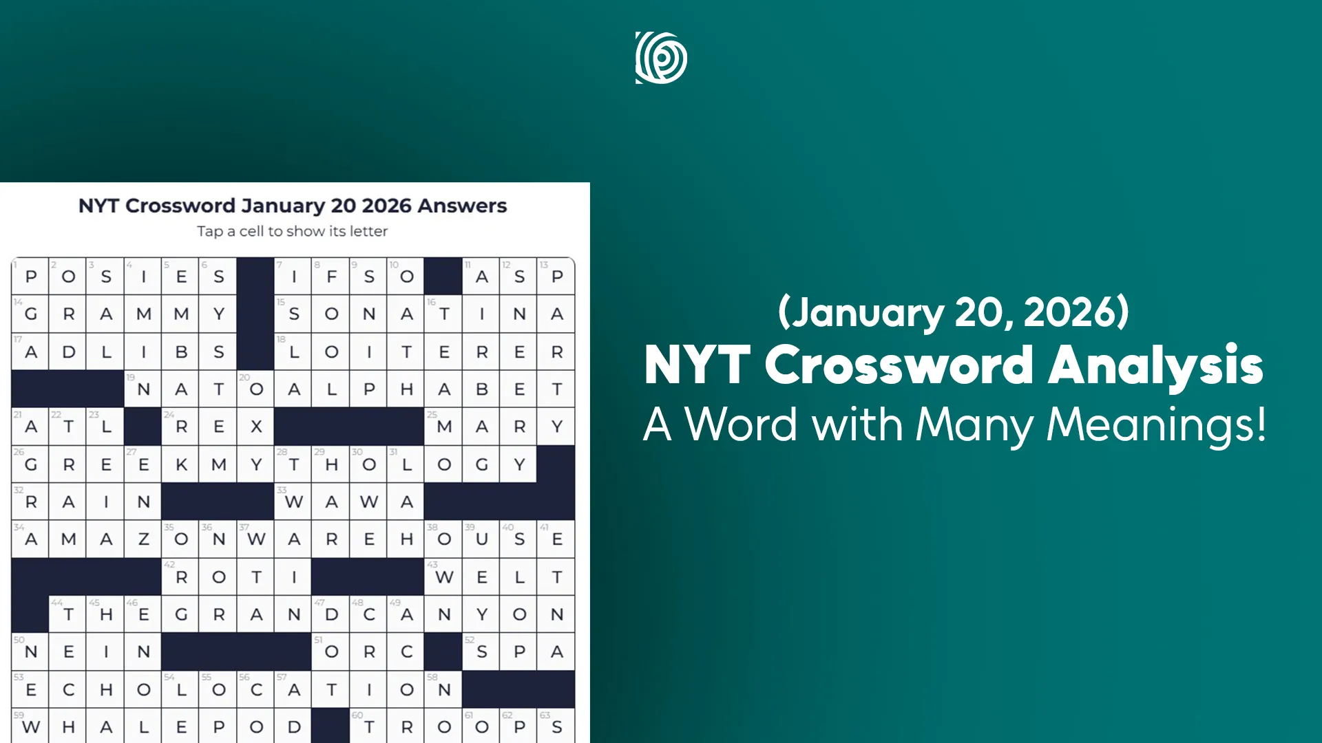 NYT Crossword Analysis Jan 20