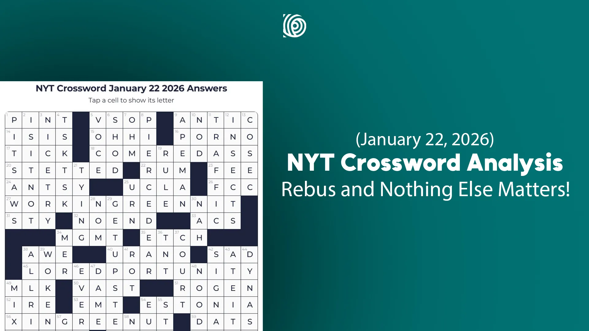 NYT Crossword Analysis Jan 22 1