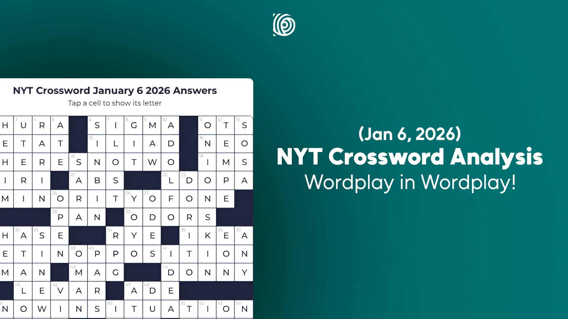 NYT Crossword Analysis (Jan 6, 2026) Wordplay in Wordplay!