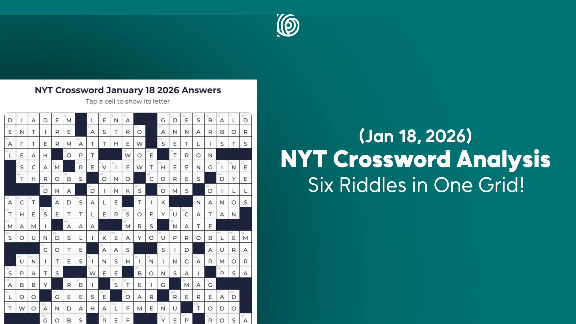 NYT Crossword Analysis (Jan. 18, 2026) Six Riddles in One Grid!