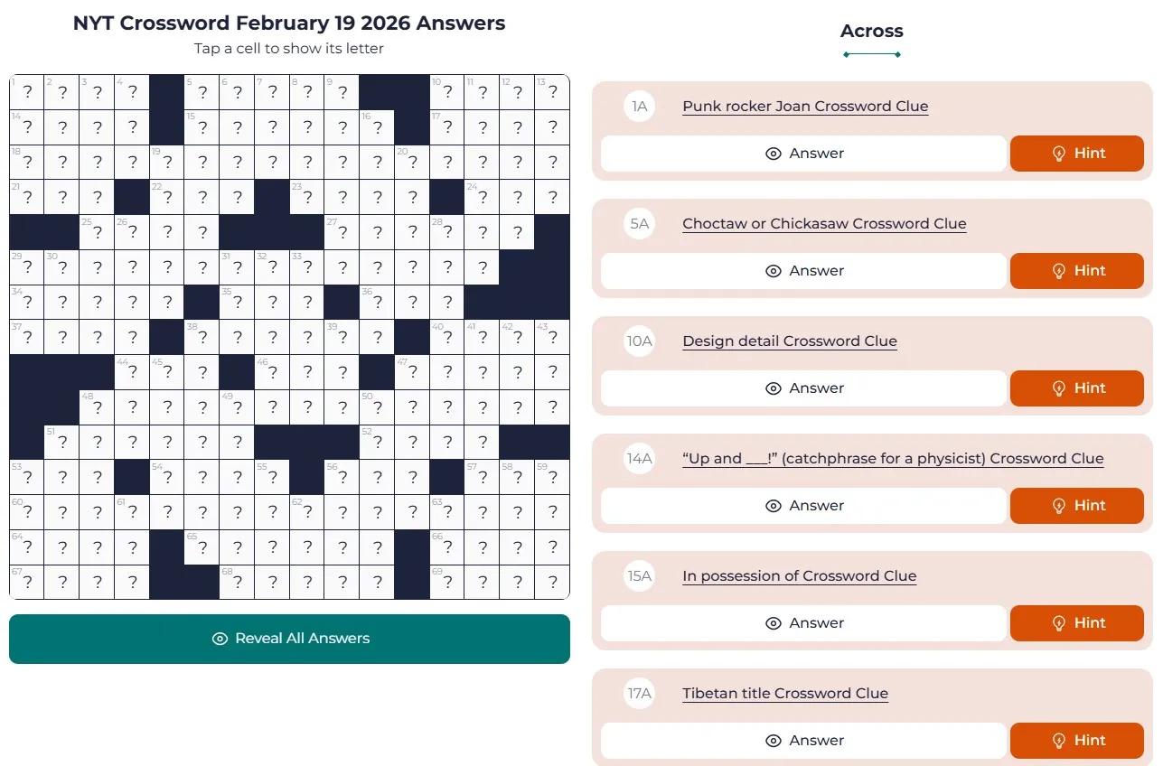 NYT Crossword Answers Feb 19 NYT Crossword Analysis (Feb 19, 2026): Devil in Disguise!