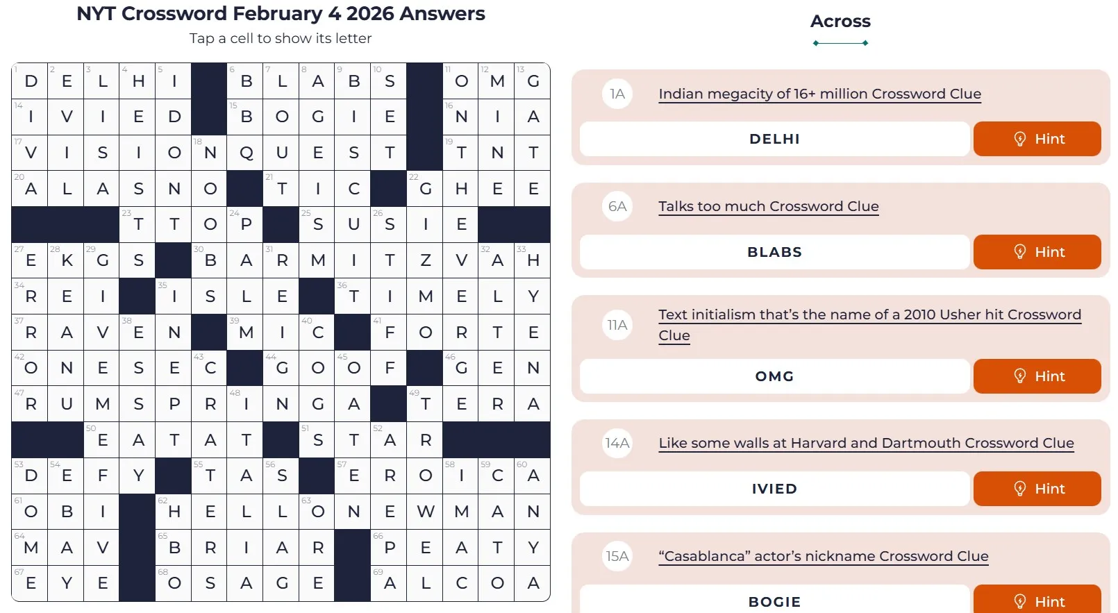 NYT Crossword Answers Feb 4 NYT Crossword Analysis (Feb 4, 2026): Hello New Solver!