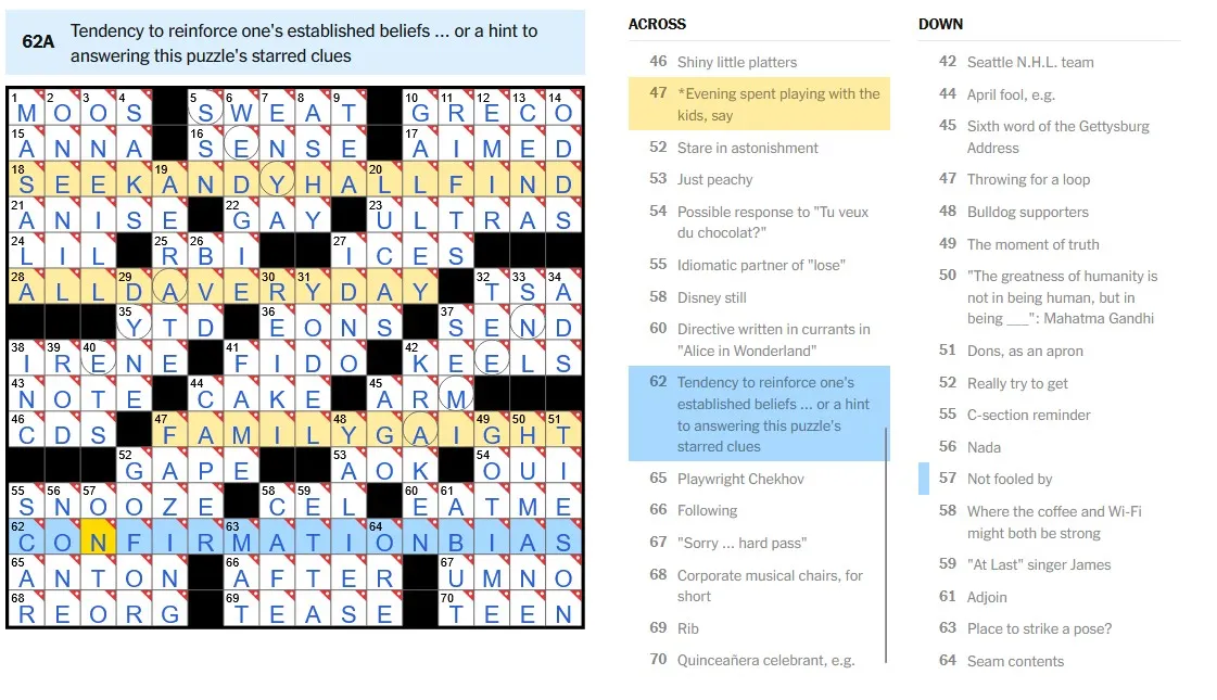 NYT Crossword Jan 15 answers NYT Crossword Analysis (Jan 15, 2026): You Should Look Differently!