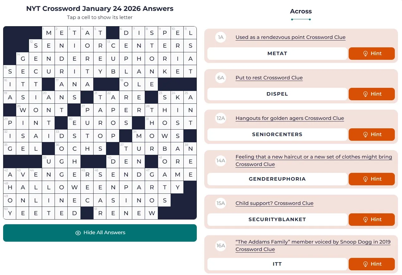 Screenshot 2026 01 24 100655 converted NYT Crossword Analysis (Jan 24, 2026): Difficult but Fun!