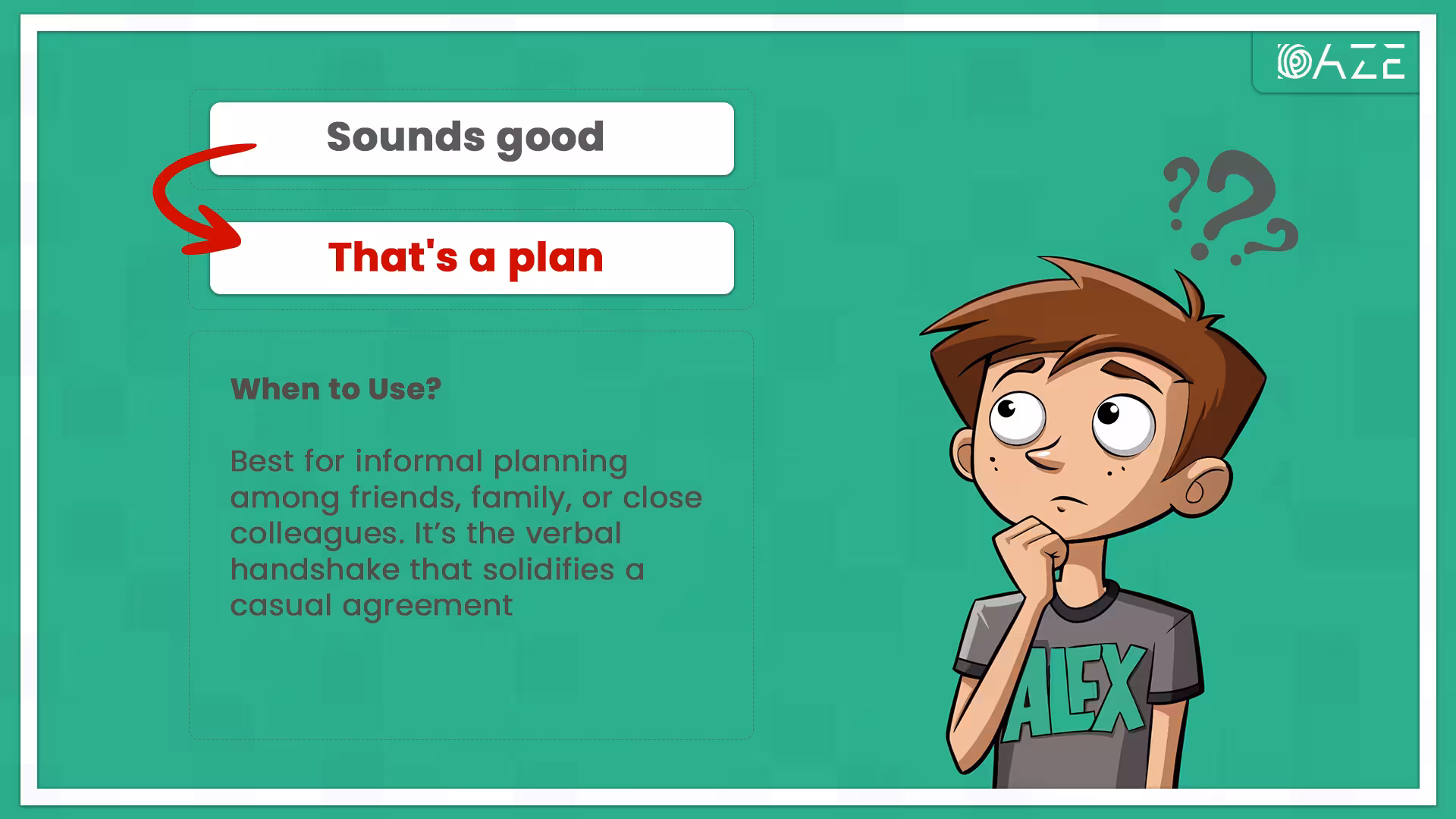 That's a plan