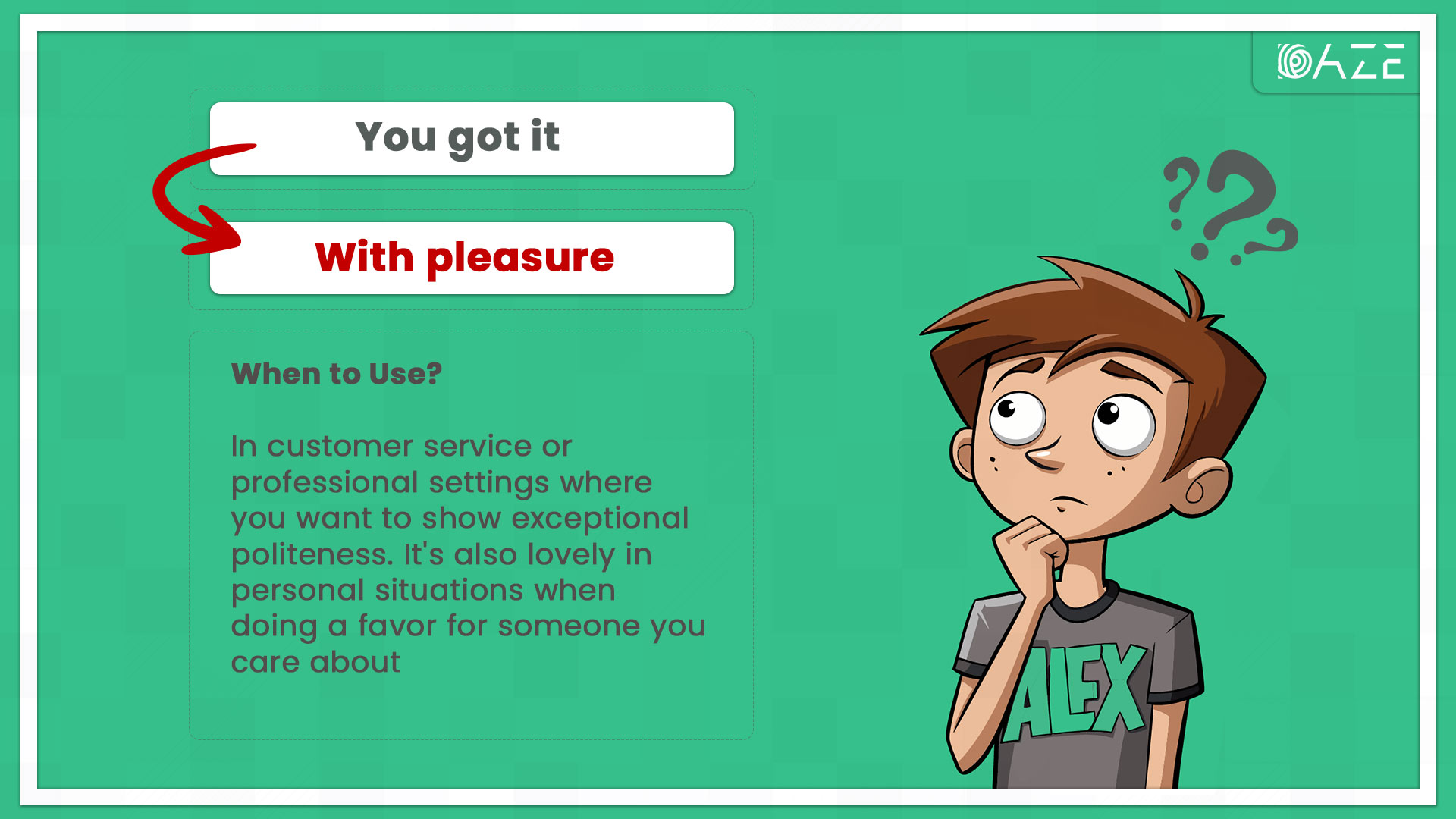 With pleasure