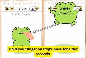 brain test level 64 help this frog fly