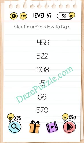 click them from low high brain test