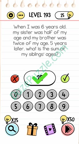brain test level 193 answer
