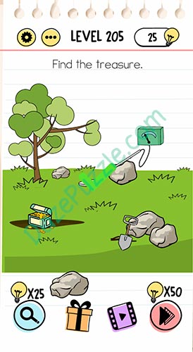 brain test level 205 answer