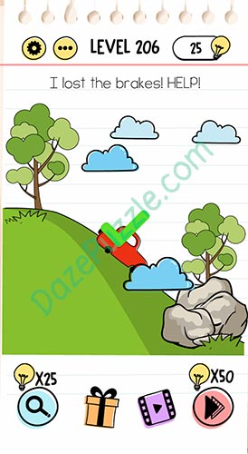 brain test level 206 answer