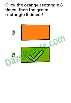 Brain Out Level 54 Click the orange rectangle 3 times