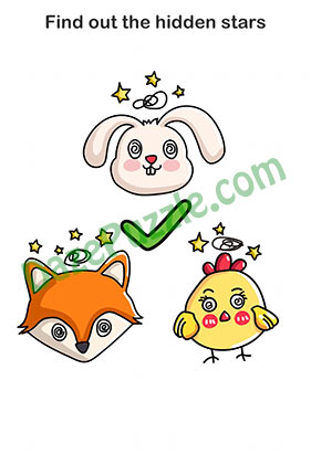 Brain Out Level 74 Find out the hidden stars Answer