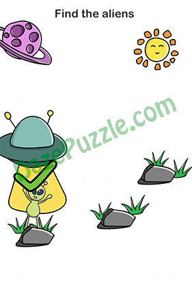 Brain Out Level 48 Find the aliens Answer