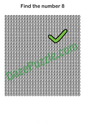 Brain Out Level 62 Find the number 8 Answer