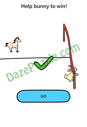 Brain Out Level 80 Help bunny to win Answer