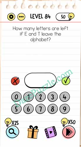 how many letters brain test