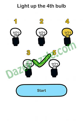 Brain Out Level 81 Light up the 4th bulb Answer