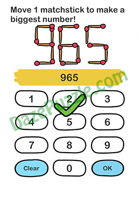 Brain Out Level 45 Move 1 matchstick Answer