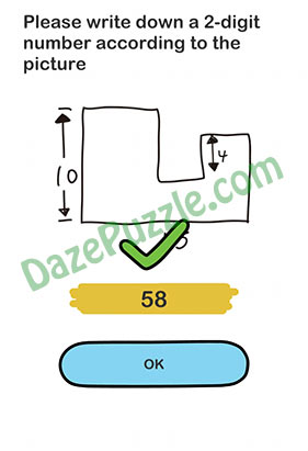 Brain Out Level 82 Please write down a 2-digit number according to the picture Answer