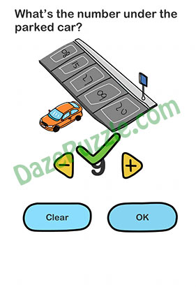 Brain Out Level 7 What’s the number under the parked car
