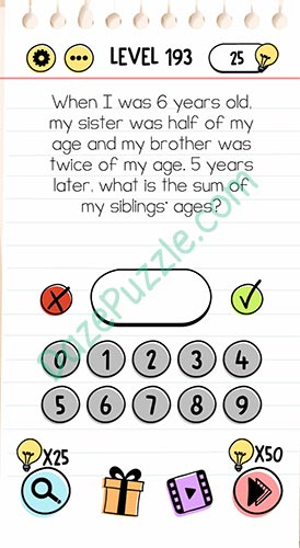 when i was 6 years old my sister was half my age brain test