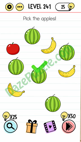 brain test level 241 answer