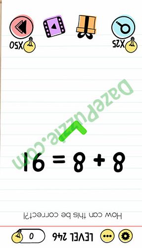 brain test level 246 answer