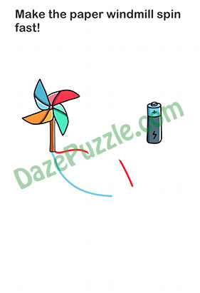 Brain Out Level 189 Make the paper windmill spin fast Answer