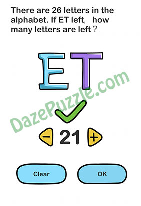 Brain Out Level 131 There are 26 letters in the alphabet Answer