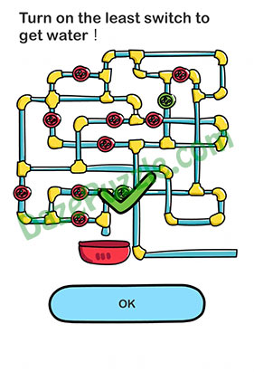 Brain Out Level 138 Turn on the least switch to get water Answer
