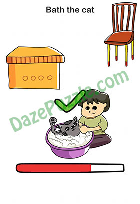 Brain Out Level 222 Answer Bath the cat