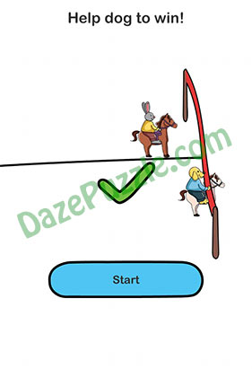 Brain Out Level 161 Answer Help dog to win