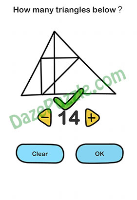 Brain Out Level 172 Answer How many triangles below