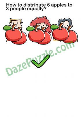 Brain Out Level 214 Answer How to distribute 3 apples