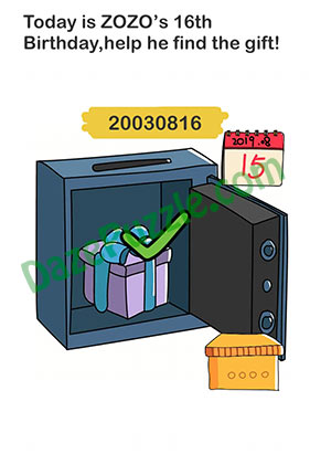 Brain Out Level 150 Answer Today is ZOZO's 16th birthday