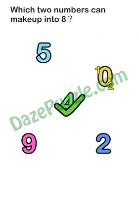 Brain Out Level 169 Answer Which two numbers can makeup into 8