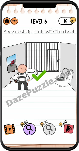 brain test 2 prison escape level 6 answer