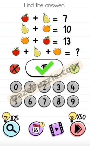 brain test level 315 answer
