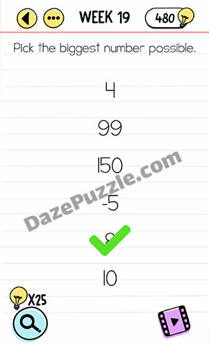 brain test week 19 answer