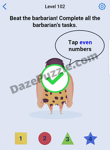 easy game level 102 answer