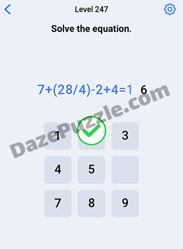 easy game level 247 answer