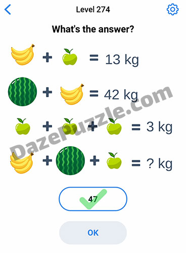 easy game level 274 answer