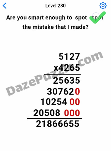 easy game level 280 answer