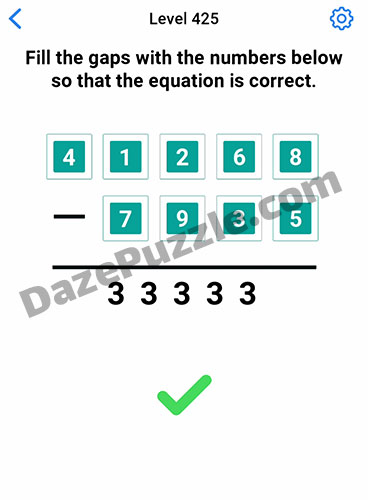 easy game level 425 answer