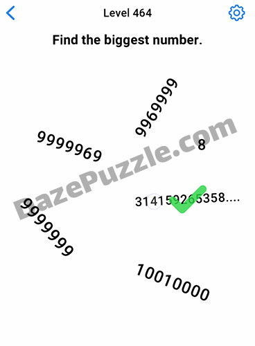 easy game level 464 answer
